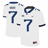 West Virginia Mountaineers 7 Will Grier White College Football Jersey Dzhi,baseball caps,new era cap wholesale,wholesale hats